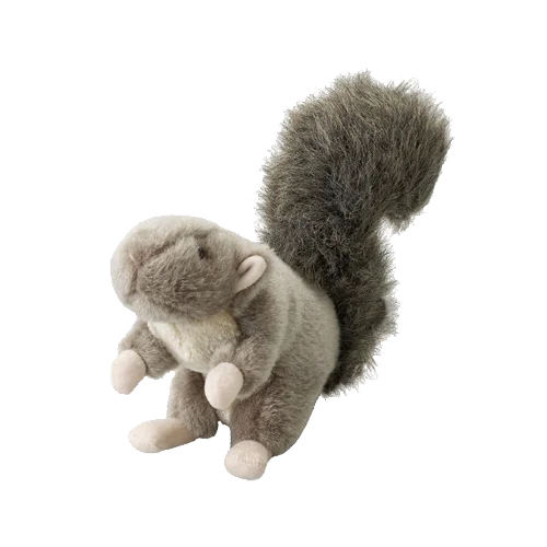 Squirrel-shaped stuffed squeaky toy
